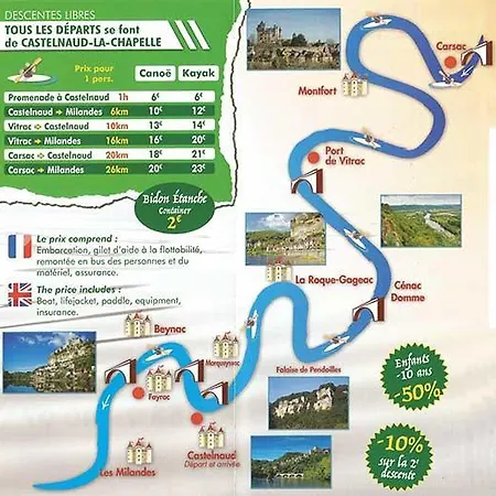 Dom wakacyjny Au Pied Du Chateau - 5 A 11 Personnes - Baignade-canoe-piste Cyclable A 100 M *